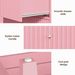 Fluted Night Stand Set Of 2, Wide Nightstand With 2 Drawers, 23" Tall Wood End Table With Storage, Modern Bedside Table With Golden Handle For Bedroom Living Room, Home Office, Pink_maomaolike.com