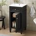 16-inch Bathroom Vanity With Ceramic Sink, Freestanding Single Vanity Set With Soft Closing Door, Adjustable Shelf, French Style, Solid Feet, Black_maomaolike.com