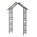 Metal Garden Arch With Adjustable Width W42.52''~W78.15'' Climbing Plants Support Rose Arch Outdoor Black_maomaolike.com