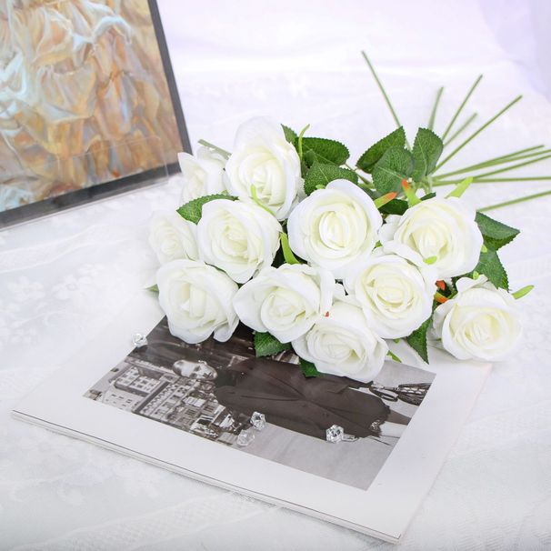 Rose Flower Wholesale Single Silk Velvet Fabric Wedding Home Valentine's Day Decoration Waterfall Fake Artificial Red_maomaolike.com
