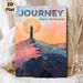 Inspirational Journey Painting Poster, Vibrant Stained-Glass Style Mountain & Figure Scene Poster, Motivational Quote Decor Ideal For Home Office_maomaolike.com