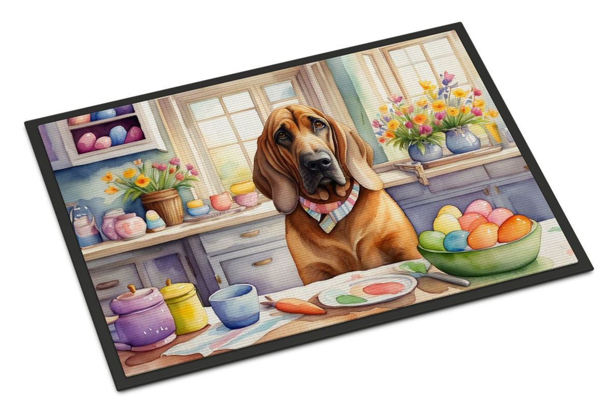 Decorating Easter Bloodhound Doormat Front Door Mat Indoor Outdoor Rugs For Entryway, Non Slip Washable Low Pile, 24H X 36W_maomaolike.com