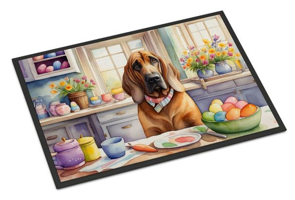 Decorating Easter Bloodhound Doormat Front Door Mat Indoor Outdoor Rugs For Entryway, Non Slip Washable Low Pile, 24H X 36W_maomaolike.com