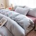 Wholesale INS Japanese Minimalist Striped Pure Four-Piece Nordic Style Full Yarn-Dyed Washed Cotton 4-Piece Set_maomaolike.com