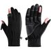 men and women's outdoor cycling warm flip windproof fleece mountaineering non slip sports autumn and winter touch screen gloves_maomaolike.com