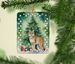 Highlander Lynx Cat By The Christmas Tree Porcelain Ornament Christmas Tree Hanging Decorations For Home Christmas Holiday, Rectangle, Gift, Multicolor_maomaolike.com