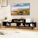 3 Cubby TV Stand For TVs Up To 70 Inch Entertainment Center With Open Storage Compartments_maomaolike.com