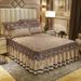European Velvet Skirt Single Piece Warm Lace Cover Three-Piece Winter 1.8m Solid Color Bed Set Bedding_maomaolike.com