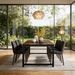 Dining Table For 6-8 Person, Industrial Kitchen Table With Metal Frame_maomaolike.com