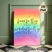 Inspirational Psalm 139:14 Scripture Painting Poster, Soft Watercolor Rainbow Gradient Poster, Uplifting Spiritual Quote Decor For Home, Bedroom_maomaolike.com