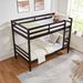 Twin Over Twin Bunk Bed With Ladder,Wooden Bunk Bed With High Guardrail And Ladder For Kids, Teens, Dorm Rooms, And Guest Rooms,No Box Spring Needed,Espresso_maomaolike.com