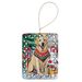 Yellow Labrador Retriever Christmas Porcelain Ornament Christmas Tree Hanging Decorations For Home Christmas Holiday, Rectangle, Gift, Multicolor_maomaolike.com