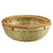 Storage Household Round Rattan Steamed Bun Fruit First Layer Green Woven Products Bamboo Basket_maomaolike.com