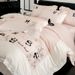 Wholesale Chinese Style Cartoon Embroidery Cute Panda Pure Four-Piece Naked Sleep 100% Long-Staple Cotton 4-Piece Set_maomaolike.com