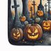 Black Cat Spooky Halloween Memory Foam Kitchen Mat Machine Washable Anti-Fatigue Mat Cushion Comfort Bath Mat Or Kitchen Rug_maomaolike.com