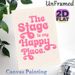 The Stage Is My Happy Place Typography Painting Poster, Playful Pink Curvy Lettering Poster, Inspirational Quote Decor Suitable For Studio, Living_maomaolike.com