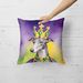 Greyhound King Of Mardi Gras Throw Pillow Machine Washable, Indoor Outdoor Decorative Pillow For Couch, Bed Or Patio, 18Hx18W_maomaolike.com