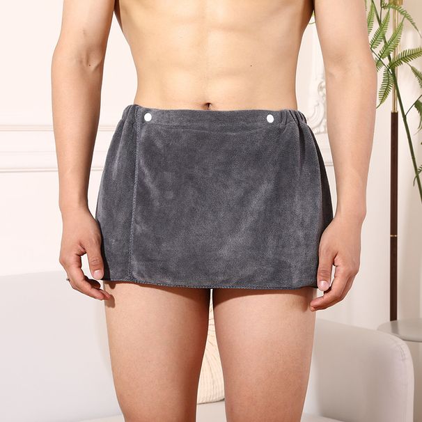 Beach Wearable Towel, Soft And Absorbent, Anti-exposure, Microfiber Men's Bath Skirt, Short Skirt_maomaolike.com