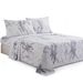 Gray Marble Four Piece Bed Cover Queen King Flat Fitted Sheet With Pillowcase_maomaolike.com