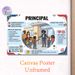 School Principal Career Painting Poster, Informative Cartoon-style Poster, Educational Guide Outlining Principal's Roles, Skills And Work Details_maomaolike.com