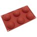 6-Piece Large Half Round Chocolate Mousse Cake DIY Baking Tool Silicone Ice Ball Mold_maomaolike.com