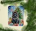 Black Chow Chow Christmas Reindeer Porcelain Ornament Christmas Tree Hanging Decorations For Home Christmas Holiday, Rectangle, Gift, Multicolor_maomaolike.com