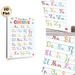 French Cursive Alphabet Painting Poster, Vibrant Colorful Star-adorned Cursive Chart Poster, Supports Cursive Writing Learning, Ideal For Study Areas_maomaolike.com