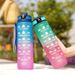 1L Bottle 12 Colors Leak Proof With Time Mark Drink And Straw Motivational Drinki Sports Water Bottle For Outdoor_maomaolike.com