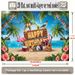Tropical Hawaii Happy Birthday Banner - 2D Flat Polyester Backdrop, Wall Hanging Photo Props, Party Decor_maomaolike.com