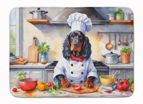 Gordon Setter The Chef Memory Foam Kitchen Mat Machine Washable Anti-Fatigue Mat Cushion Comfort Bath Mat Or Kitchen Rug_maomaolike.com