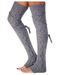 Unisex Long knitted woollen hosiery Pile hosiery strap leg warmers foot warmers_maomaolike.com