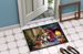 Australian Shepherd And Santa Claus Doormat Front Door Mat Indoor Outdoor Rugs For Entryway, Non Slip Washable Low Pile, 24H X 36W_maomaolike.com