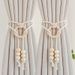 New Simple Luxury Tiebacks Pair Set Tassel Braided Rope Storage Curtain Rings Home Decoration 2p-set_maomaolike.com