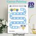 Race Car Themed Reward Chart Painting Poster, Cute Cartoon Race Track With Trophy & Clouds Poster, Practical Tool To Track Progress And Reward_maomaolike.com