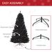 7 Ft Artificial Christmas Tree Unlit Douglas Fir With Realistic Branches And 1346 Tips, Black Halloween Style_maomaolike.com