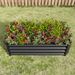 Metal Raised Garden Bed, Rectangle Raised Planter 4×2×1ft For Flowers Plants, Vegetables Herb Black_maomaolike.com