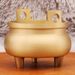 Brass Burner For Home Use, Indoor Holder, Three-Legged Round Censer, Buddhist Altar Offering, Incense Ceremony Metal Craft_maomaolike.com