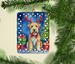 Wheaten Terrier Christmas Reindeer Porcelain Ornament Christmas Tree Hanging Decorations For Home Christmas Holiday, Rectangle, Gift, Multicolor_maomaolike.com