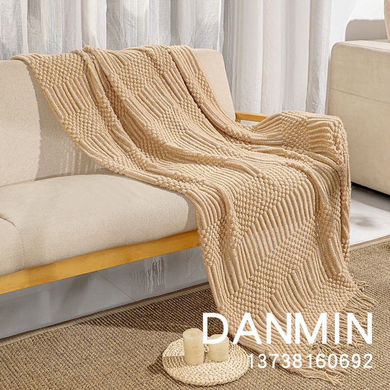 Nordic Simple Air Conditioning Blanket Luxury Style Cover Blanket Sofa Blanket Office Nap Blanket Homestay Decorative Blanket Spring And Summer_maomaolike.com