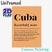 Cuba Definition Painting Poster, Warm-toned Typographic Poster, Showcases Rich Cuban Cultural Charm, Ideal For Living Room, Study And Home Wall Decor_maomaolike.com