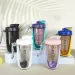 600ML Shaker Bottle With Whisk Ball BPA Free Plastic Protein Shakes Leakproof For Powder Workout Gym Sport_maomaolike.com