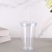 450ml Reuable Double-layer Platic Tranparent Drinking Water Bottle With Lid Straw Cup Outdoor Drink Tea Milk Mug_maomaolike.com