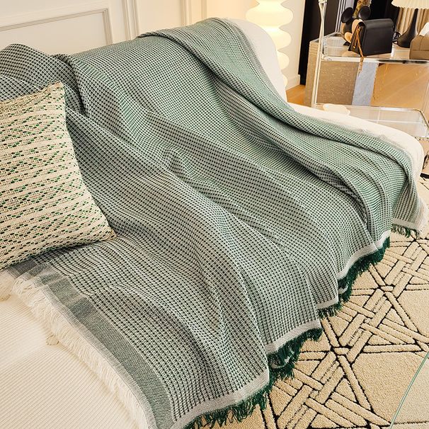 Bohemian Style American Single Throw Blanket Country Vintage Sofa Chair Cover One-Piece_maomaolike.com