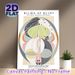 Abstract Geometric Exhibition Art Painting Poster, Soft-toned Vintage Abstract Circular Graphic Poster, Unique Artistic Piece Ideal For Living Room_maomaolike.com