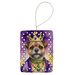 Border Terrier King Of Mardi Gras Porcelain Ornament Christmas Tree Hanging Decorations For Home Christmas Holiday, Rectangle, Gift, Multicolor_maomaolike.com
