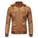 2023 European size men's leather jacket washed leather hooded leather jacket plus velvet warm leather jacket large size men's jacket 1603_maomaolike.com
