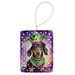 Dachshund King Of Mardi Gras Porcelain Ornament Christmas Tree Hanging Decorations For Home Christmas Holiday, Rectangle, Gift, Multicolor_maomaolike.com