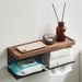 Walnut Storage Rack Bathroom Wall-Mounted No-Drill Toilet Solid Wood Tissue Box Roll Paper Holder_maomaolike.com
