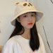 Hot Sale RICYGVM Cartoon Bear Women Fisherman Cap Wide Brim Sunscreen Bucket Hat Soft Cotton Visors Cute Ear Girls Panama Basin_maomaolike.com