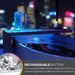 16-Color RGB Portable Prismatic Table Lamp, Rechargeable Cordless Crystal Night Light, Dimmable, 8.5" H, Clear Acrylic_maomaolike.com